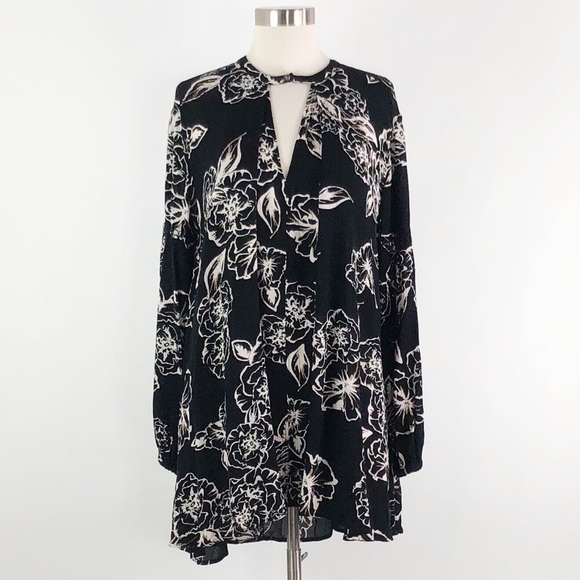 Free People Floral Foil Swing Tunic Dress - Picture 3 of 8